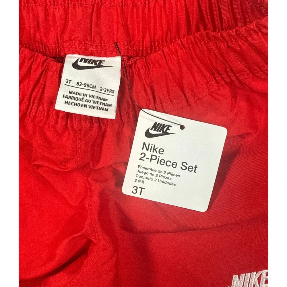 Nike Toddler Boys 2-Piece Dunk Em Graphic T-Shirt & Short Set Black Red 3T NWT